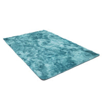 Blue Fluffy Carpets 1.3m x 2m