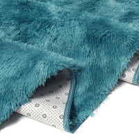 Blue Fluffy Carpets 1.3m x 2m