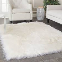 White Fluffy Carpets 1.3m x 2m